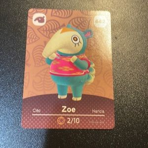 Zoe - Animal Crossing New Horizons Amiibo Card Series 5